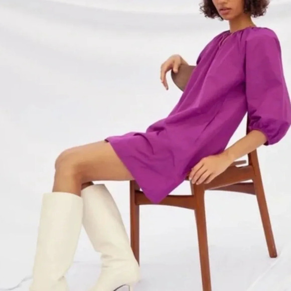 Wilfred| Aritzia| ‘Cava’ Taffeta Trapeze Dress Black Size 2XS - Picture 10 of 11